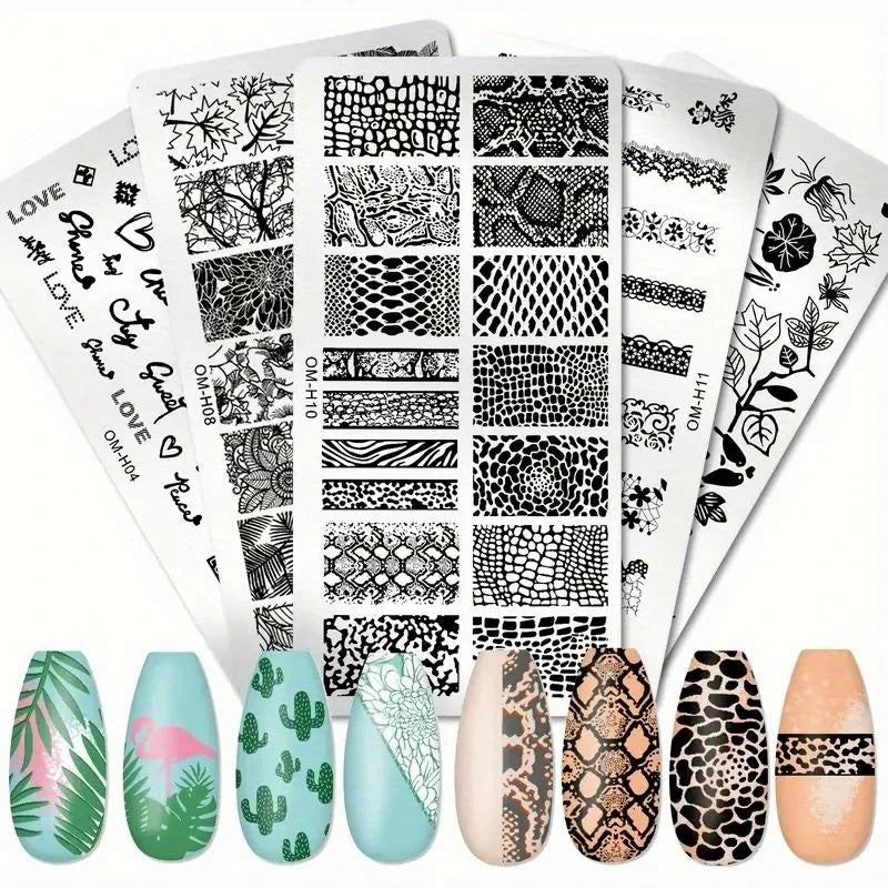 FUMOSIK Nail Stamping Plates – Floral, Butterfly & Lace Nail Stamping Plates QXL
