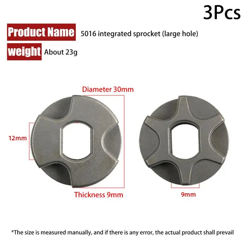 3-Pack 5016 Chainsaw Sprocket | Manganese Steel Drive Gear Chainsaw Sprocket QXL B