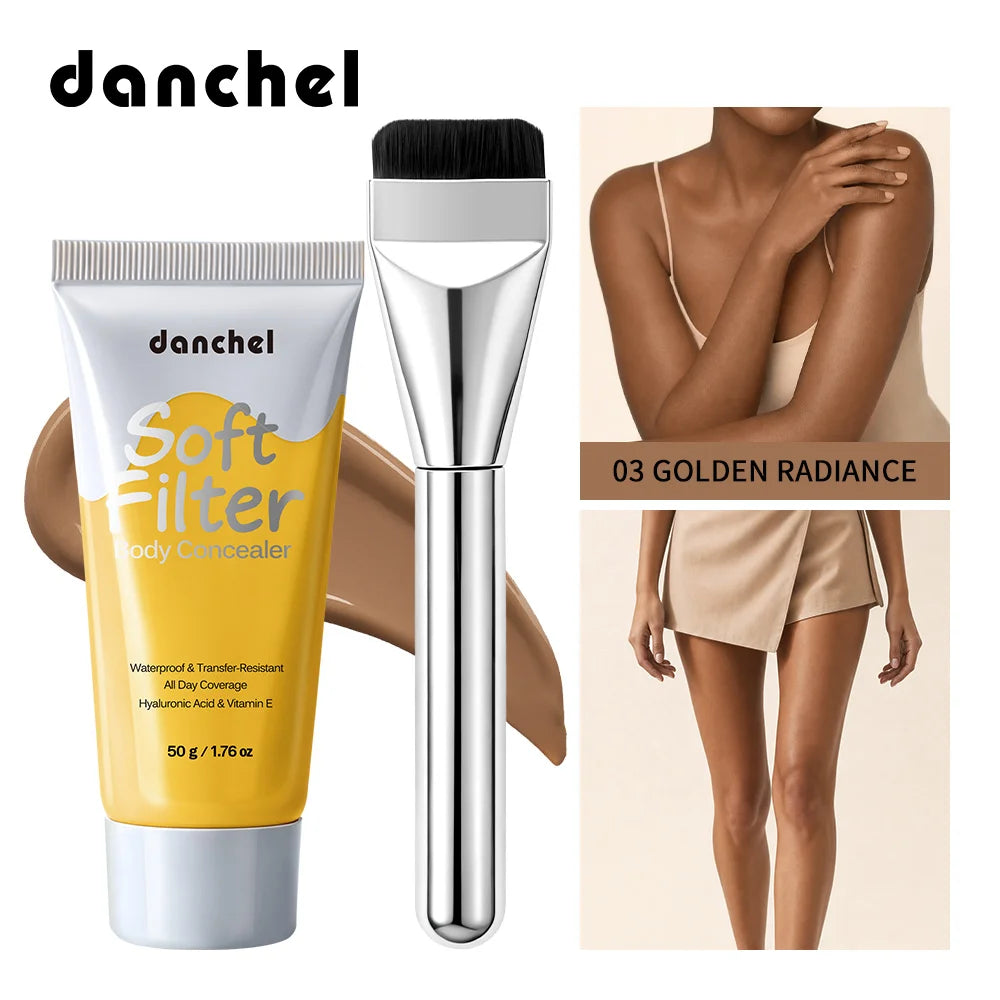 Waterproof Body Concealer | High Coverage Scars & Tattoos Body Concealer QXL 03 With Brush