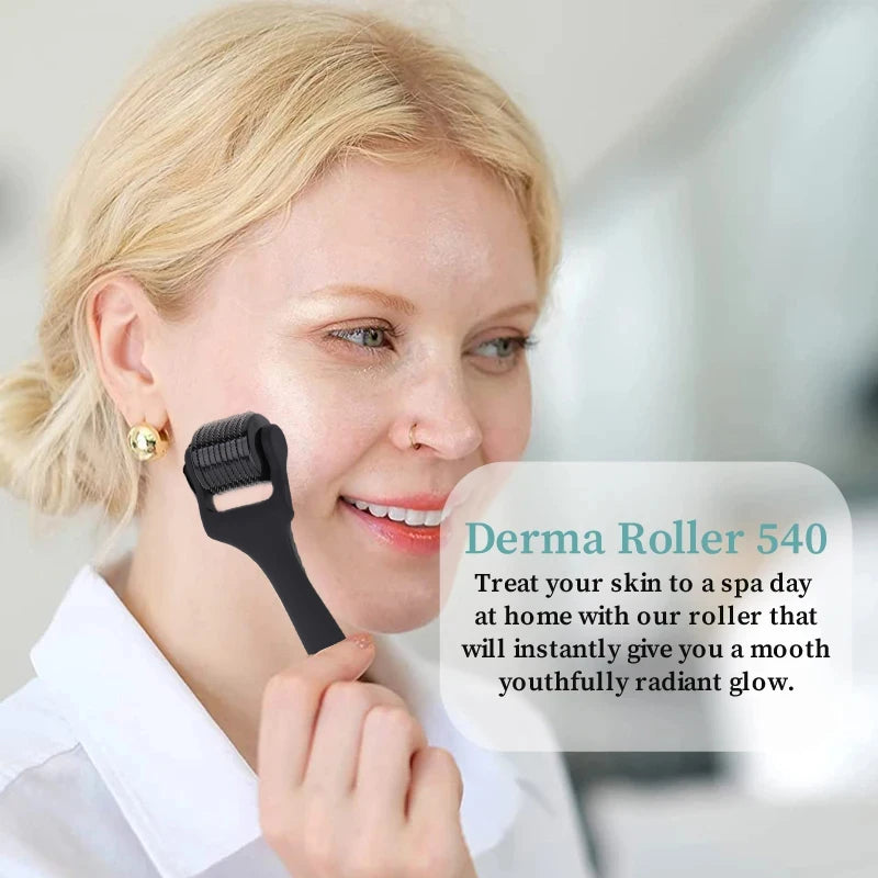540 Titanium Microneedle Derma Roller – Skin & Scalp Care Microneedle Derma Roller QXL