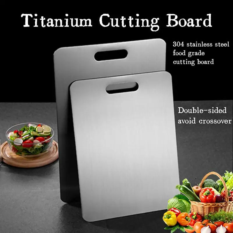 Double-Sided Titanium Steel Cutting Board | 5 Sizes Kitchen Cutting Board QXL
