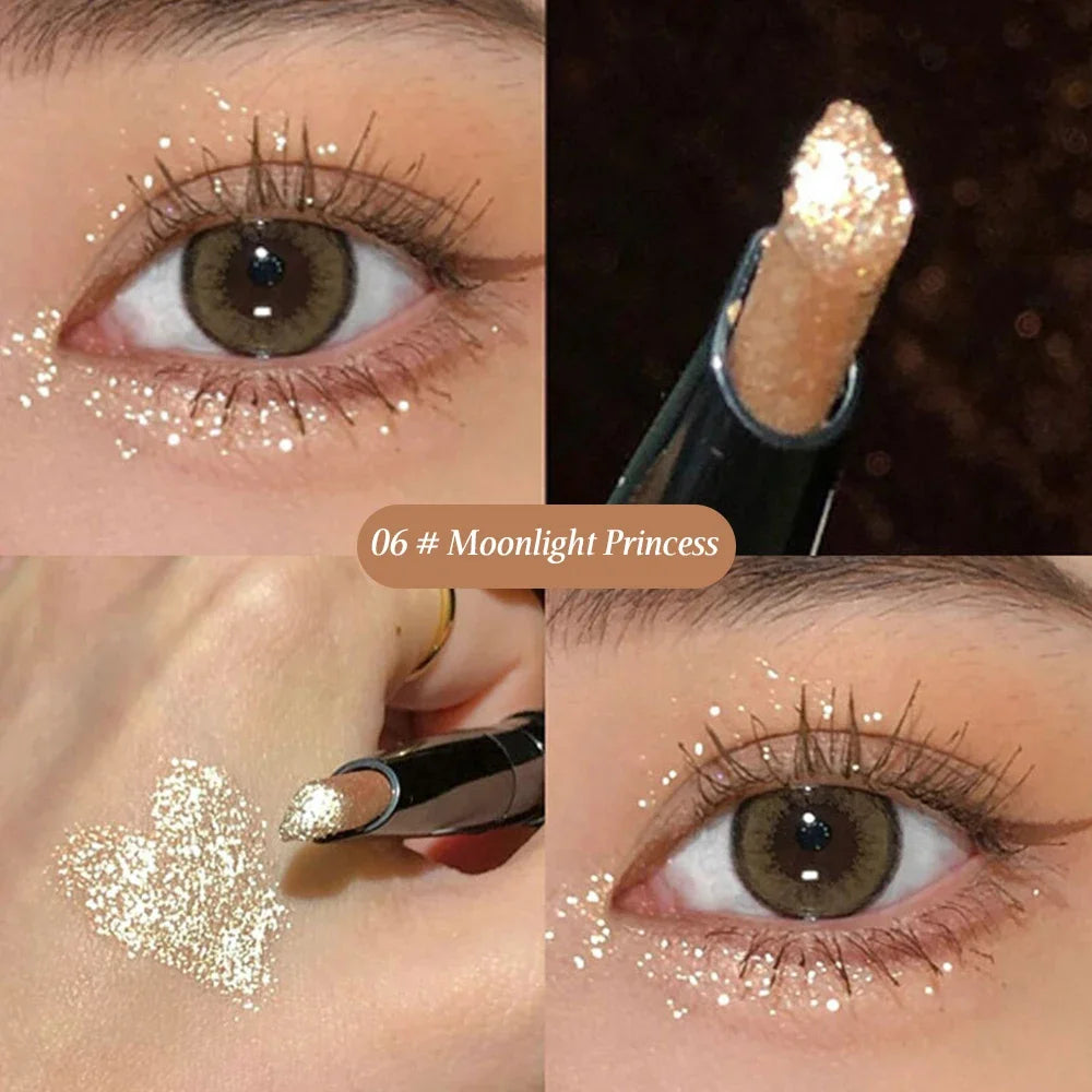 Glitter Highlighter Stick & Eye Shadow Pen | Diamond Glow Highlighter Stick QXL 06