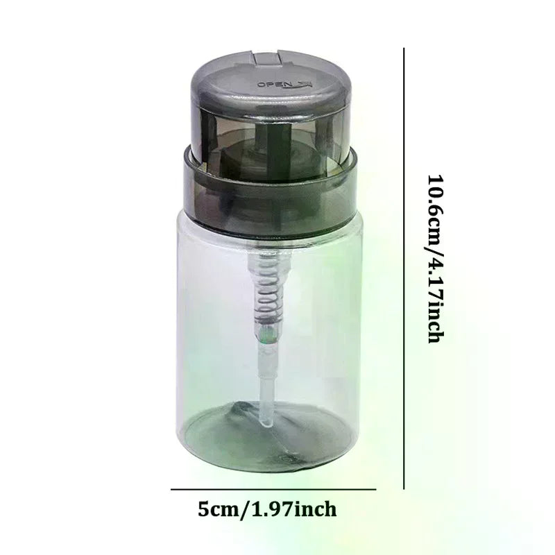 Refillable Press Pump Dispenser Bottle | Nail & Makeup Pump Dispenser Bottle QXL