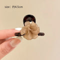 Camellia Hair Claw Clip | Retro Floral Hairpin Women & Girls Floral Hair Claw Clip QXL coffee