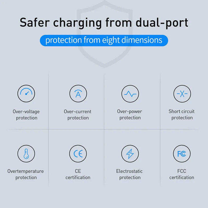 20W 4-Port USB-C PD Fast Charger Wall Adapter USB Wall Charger QXL