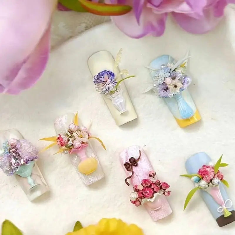3D Flower Vase Silicone Nail Art Mold | DIY Nail Design Nail Art Mold QXL