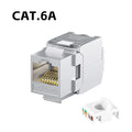 Tool-Less Cat6a Cat7 Shielded Keystone Jack RJ45 STP Module Keystone Jack Module QXL CAT6A