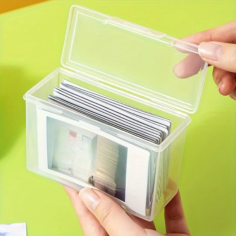 Transparent Plastic Photo Card Storage Box | Card Organizer Card Storage Box QXL