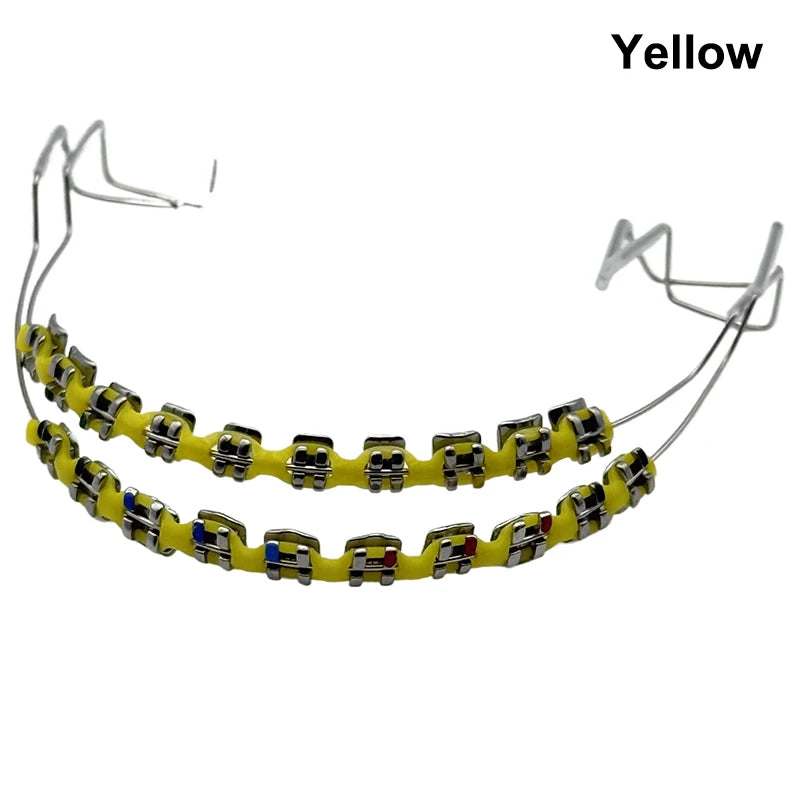 Dental Metal Braces Bracket Set | Archwire & Ligature Ties Dental Braces Set QXL Yellow