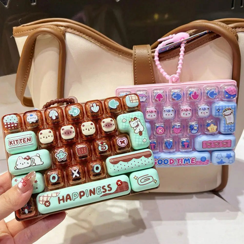 26-Key Clicker Keyboard Pendant | Fidget Keycap Backpack Charm Fidget Pendant QXL
