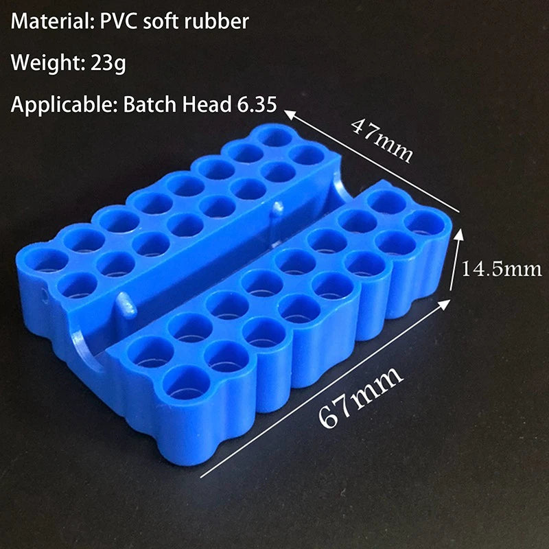 Twin Pack 32-Slot 1/4" Hex Shank Bit Holder & Drill Organizer Bit Holder Organizer QXL