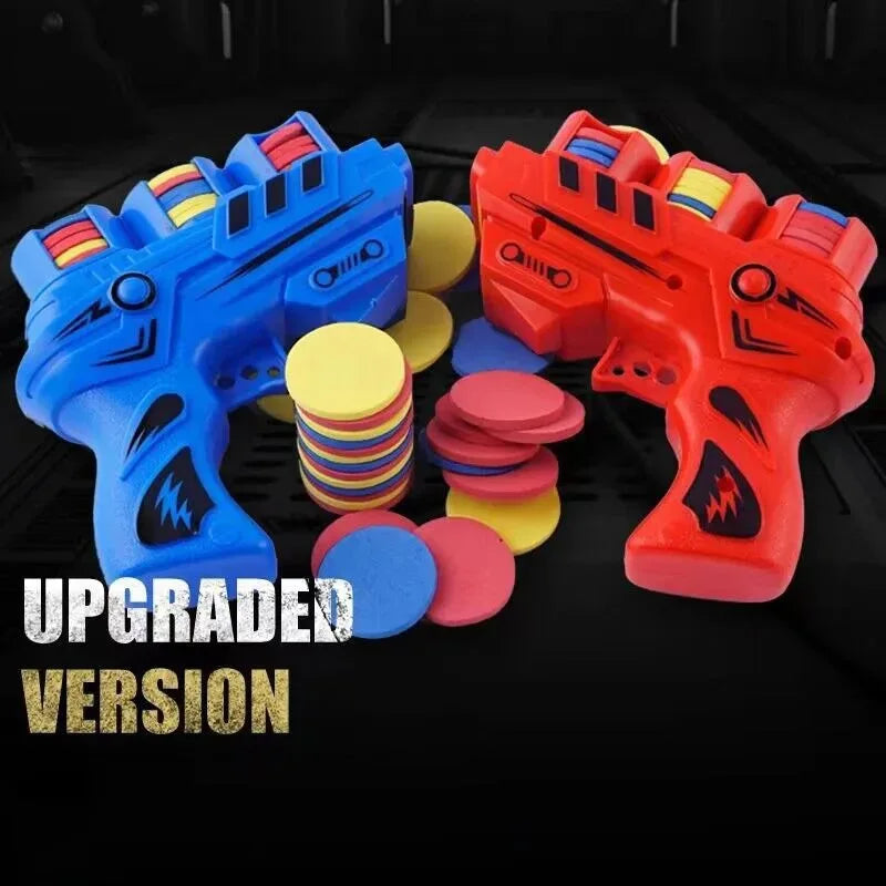 25-Round EVA Flying Disc Launcher – Kids Outdoor Toy Gun Kids Flying Disc Toy QXL