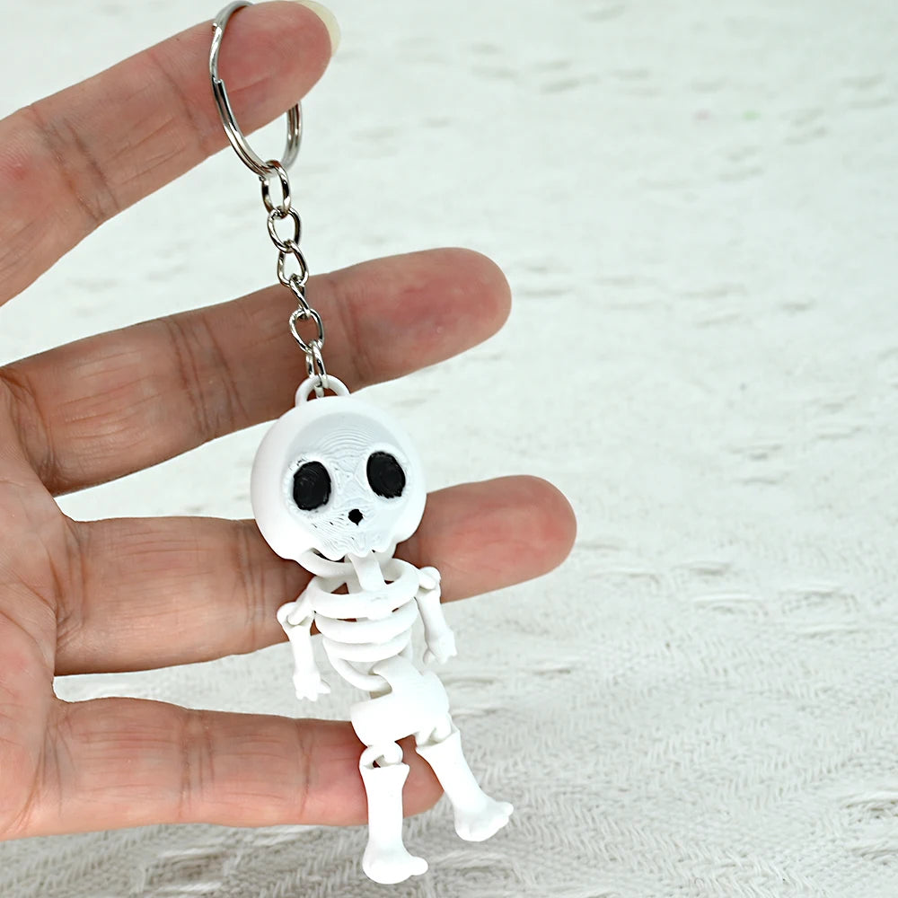 3D Printed Skeleton Animal Keychain & Desktop Ornament Novelty Keychain QXL