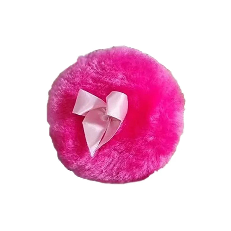 Plush Bowknot Powder Puff | Soft Fluffy Makeup Sponge Makeup Powder Puff QXL Rose red