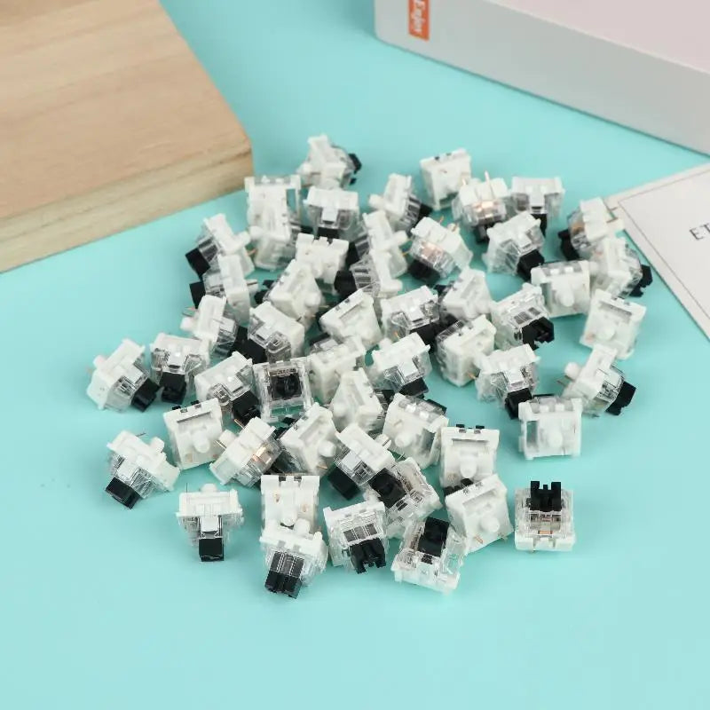 50-Pack 3-Pin Tactile Switches | Hot-Swap Mechanical Keyboard Keyboard Switches QXL Black