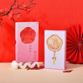 Floral Handheld Mirror in Gift Box | Metal Makeup Mirror Handheld Makeup Mirror QXL Yellow Crane Tower