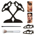 6-Pc Reusable Eyeshadow Stencil & Brush Set | Beginner Kit Eyeshadow Stencil Set QXL 6Pcs-1Set