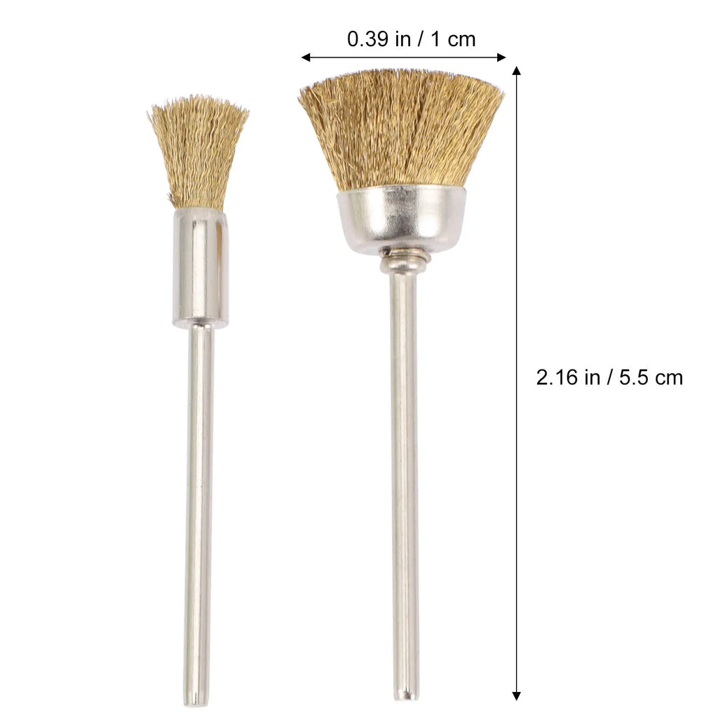 4-Pack Copper Wire Nail Drill Bit Cleaning Brush Set Nail Drill Bit Brush QXL