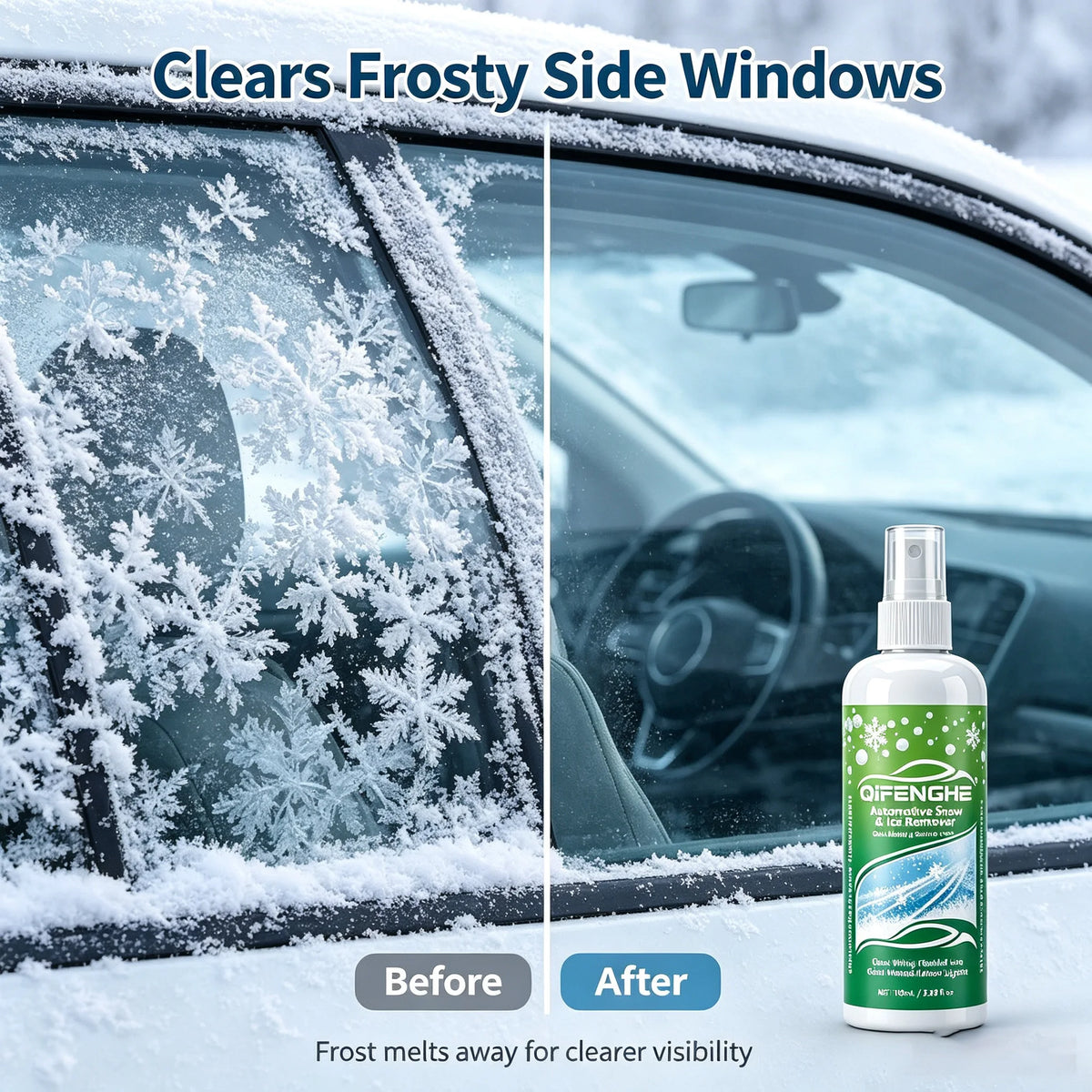 100ml Car De-Icer Spray | Windshield Ice & Snow Remover Car De-Icer Spray QXL Default Title