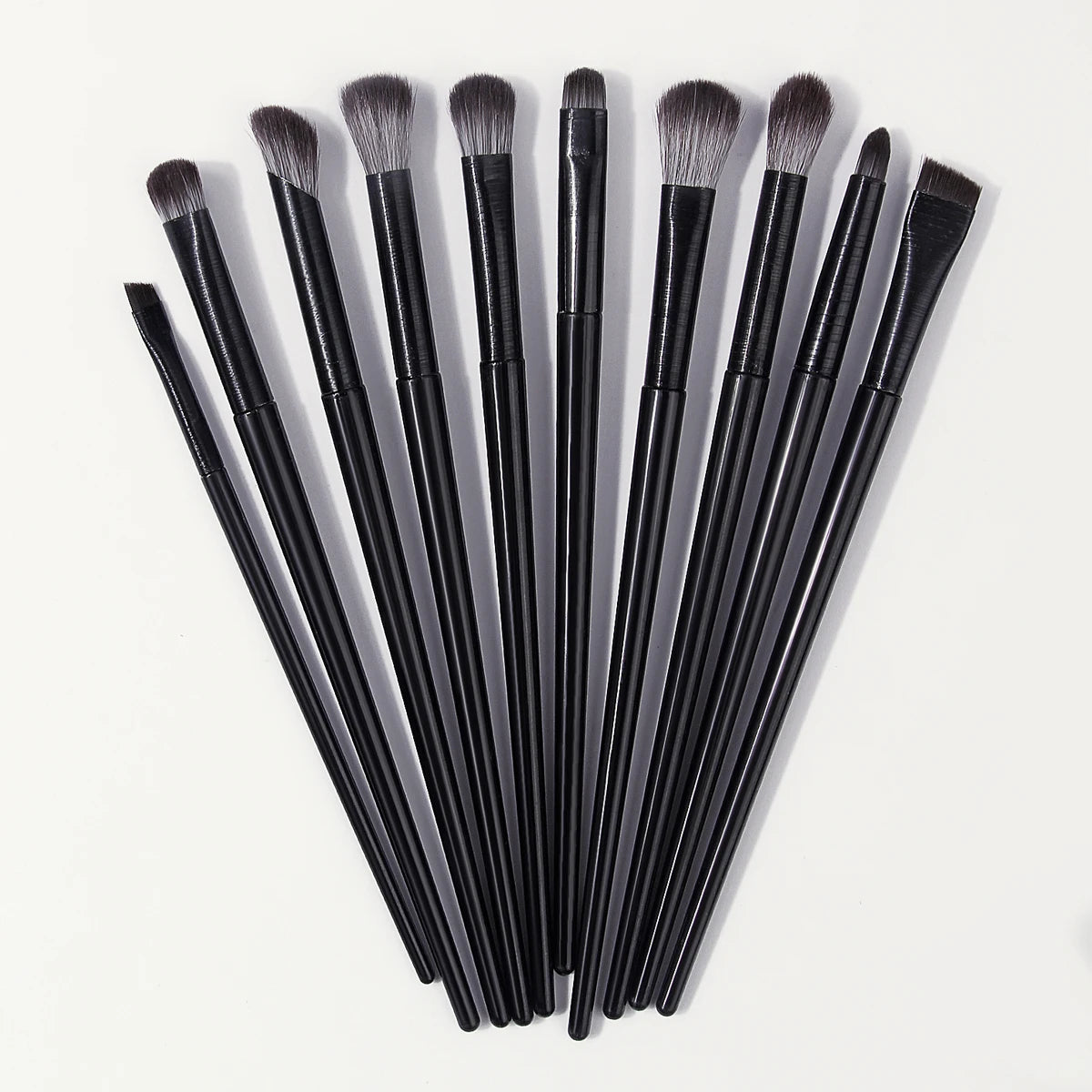 KOSSHOW 10-Pc Eye Makeup Brush Kit | Smoky & Natural Looks Eye Makeup Brush Set QXL