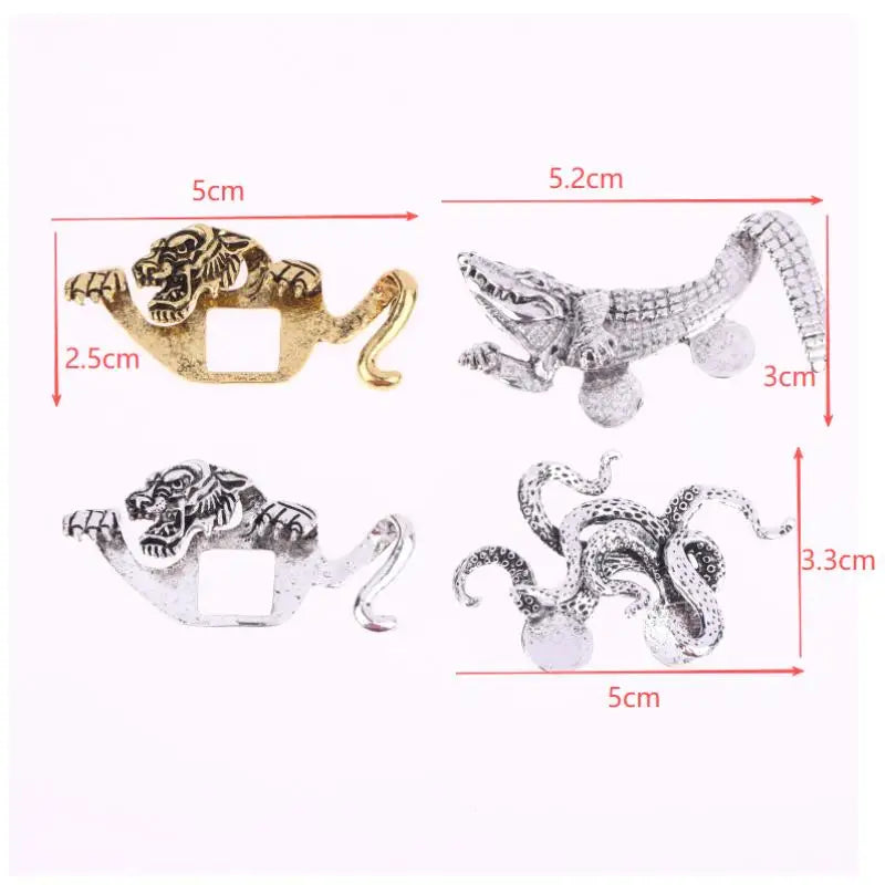 Vintage Zinc Alloy Crocodile Tiger Lapel Pin | Men's Suit Men's Lapel Pin QXL