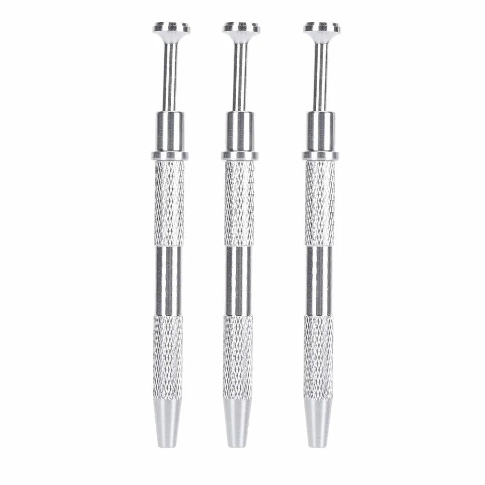 3-Pack Nail Sponge Gripper | Stainless Steel 4-Prong Manicure Tool Nail Sponge Gripper QXL 3Pcs Silver