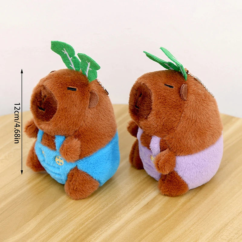 Capybara Plush Keychain | Kawaii Fluffy Animal Bag Charm Plush Keychain QXL