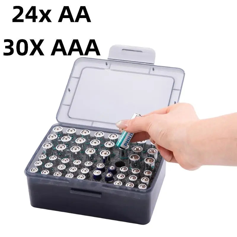 54-Cell AA AAA Battery Storage Organizer Box & Dispenser Battery Storage Organizer QXL