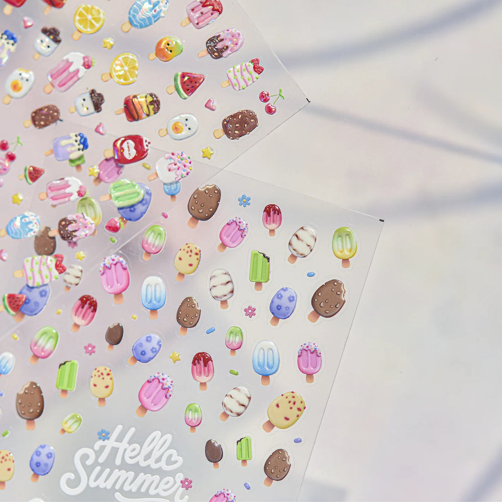 5D Summer Nail Stickers – Ice Cream & Glaze Decals | NAILFYOU Nail Art Stickers QXL