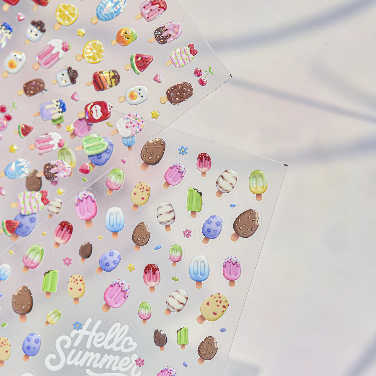 5D Summer Nail Stickers – Ice Cream & Glaze Decals | NAILFYOU Nail Art Stickers QXL