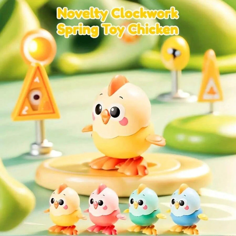 Wind-Up Jumping Chicken Toy | Clockwork Kids Birthday Gift Wind-Up Toy QXL