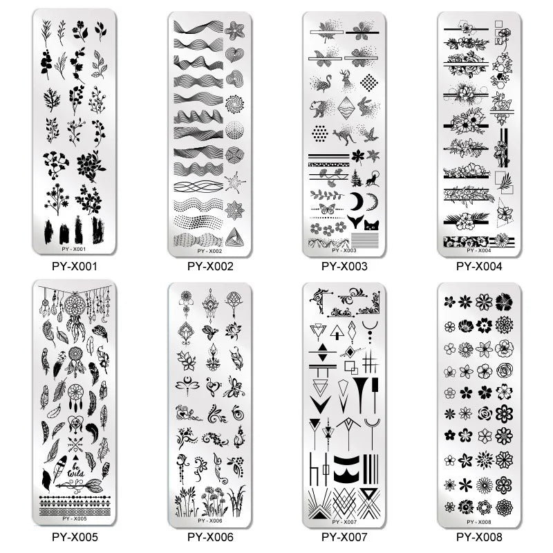 Marble Line Nail Stamping Plate | Stainless Steel DIY Stencil Nail Stamping Plate QXL