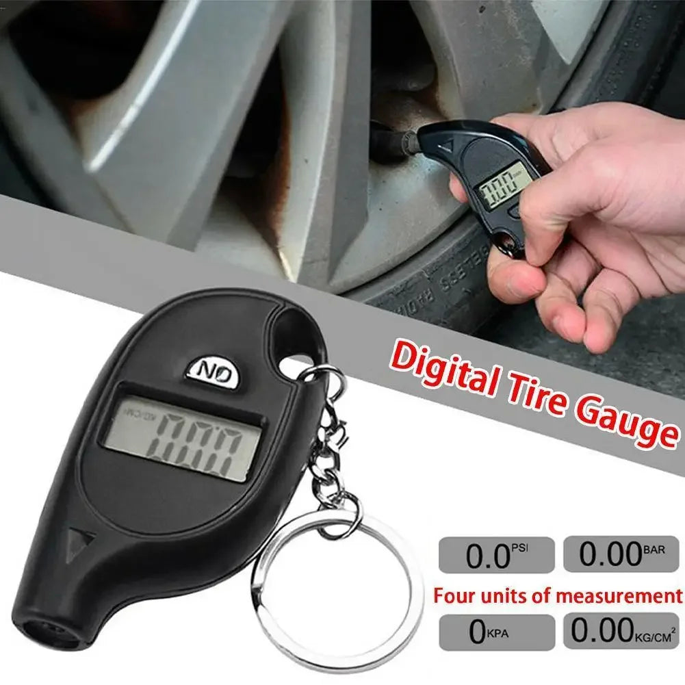 LCD Digital Tire Pressure Gauge | Mini Keychain Tester Tire Pressure Gauge QXL