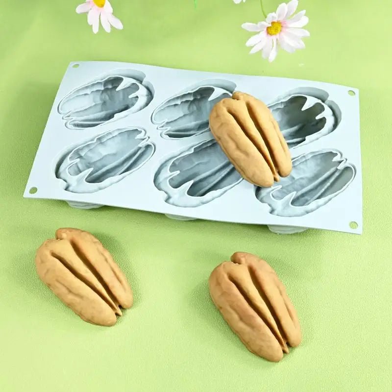 Nut-Shaped Silicone Molds – Almond Pistachio Walnut Bakeware Silicone Baking Mold QXL