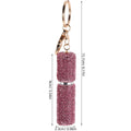 Diamond Rhinestone Refillable Perfume Atomizer with Keychain Perfume Atomizer Bottle QXL Pink
