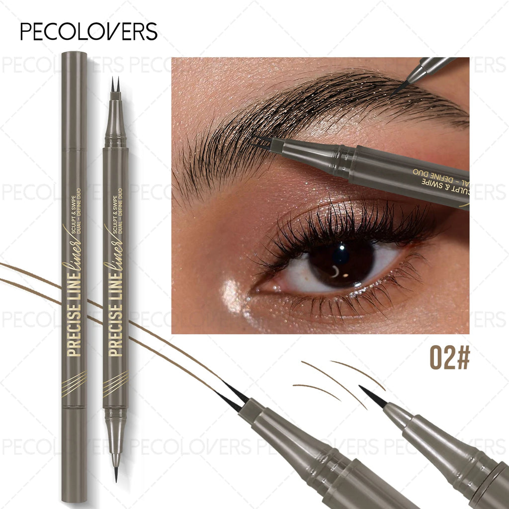 PECOLOVERS Two-Pronged Eyebrow Pencil | Brow Filling Pen Eyebrow Pencil QXL 02