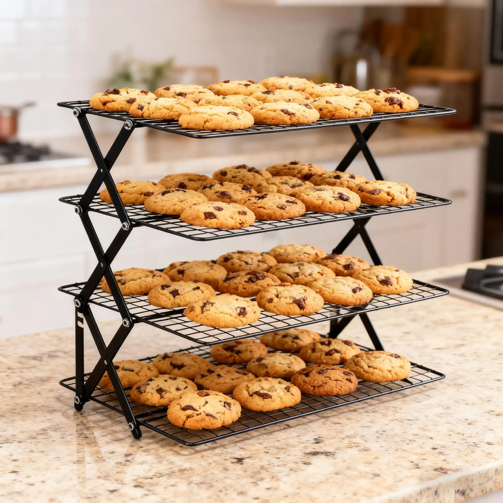 Foldable Stackable Metal Wire Baking Cooling Rack | Drying Baking Cooling Rack QXL