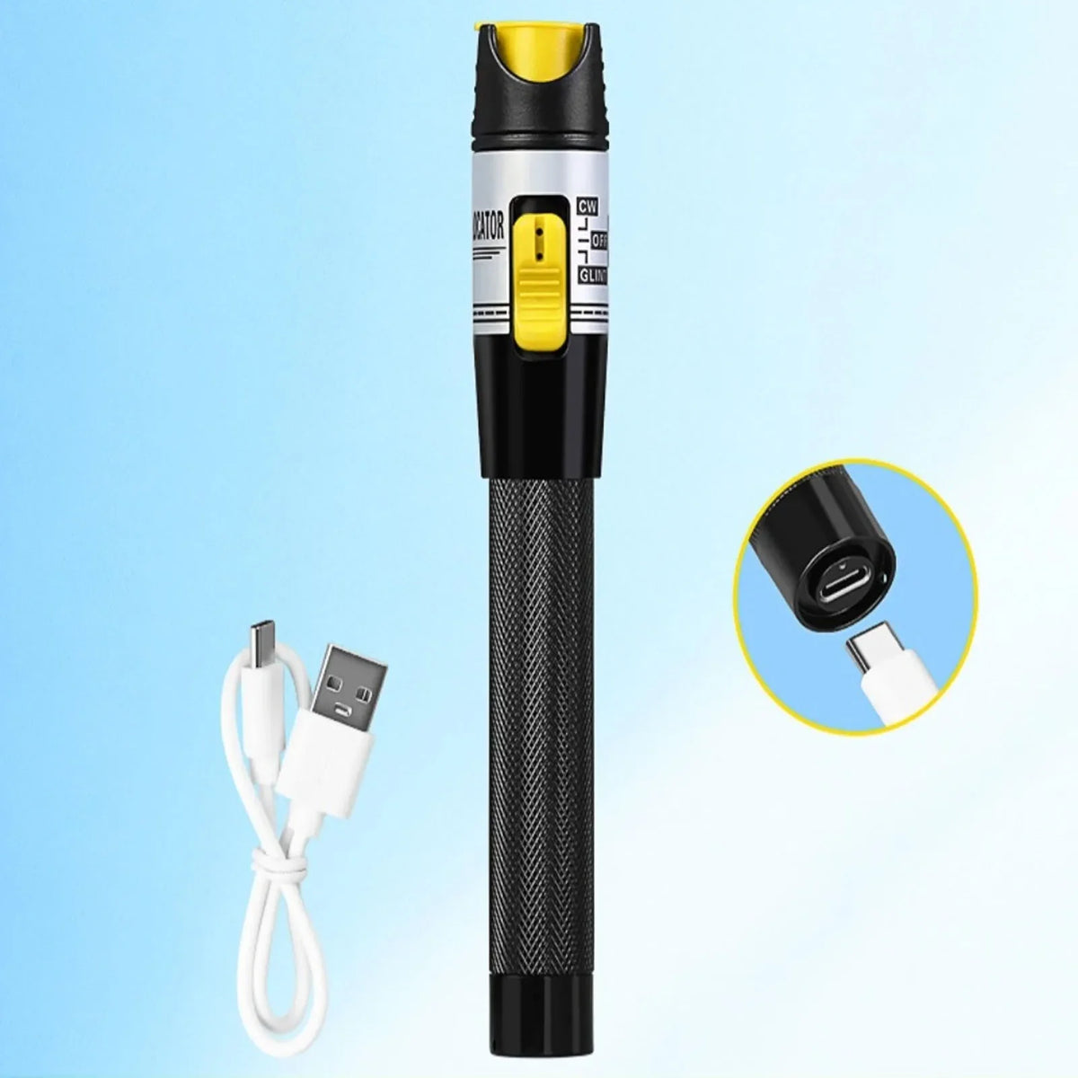 K-C15 50KM Visual Fault Locator | 650nm Fiber Optic Tester Pen Fiber Optic Tester QXL