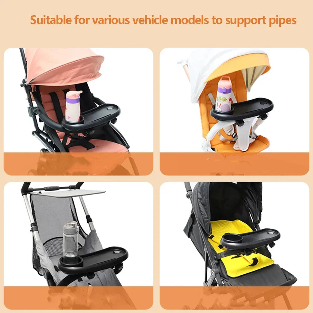 3-in-1 Universal Stroller Tray | Snack, Drink & Phone Holder Stroller Tray Accessory QXL