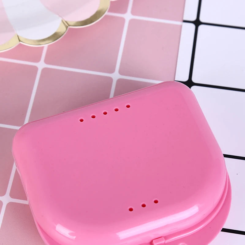 Mini Denture & Retainer Storage Box | Plastic Dental Case Denture Storage Case QXL