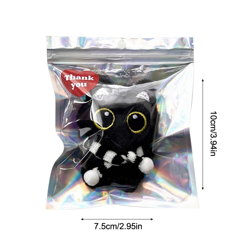 Black Cat Plush Keychain | Soft Stuffed Doll Bag Charm Plush Keychain Charm QXL