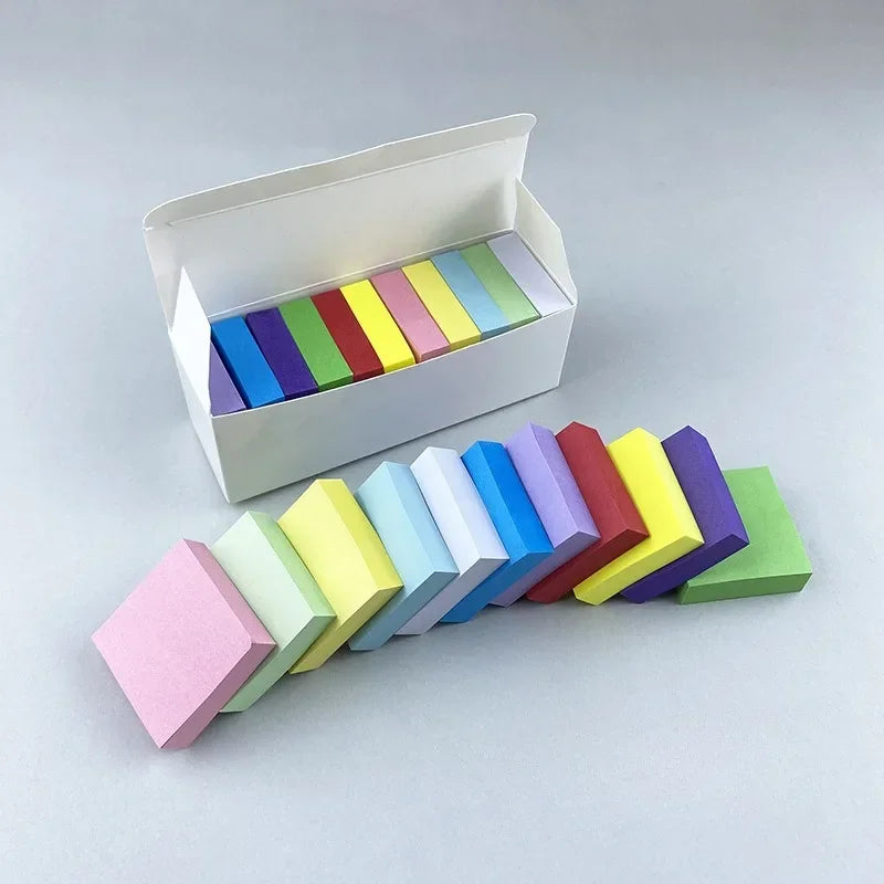 11-Pack Colored Mini Square Sticky Notes | Self-Adhesive Memo Sticky Note Pads QXL
