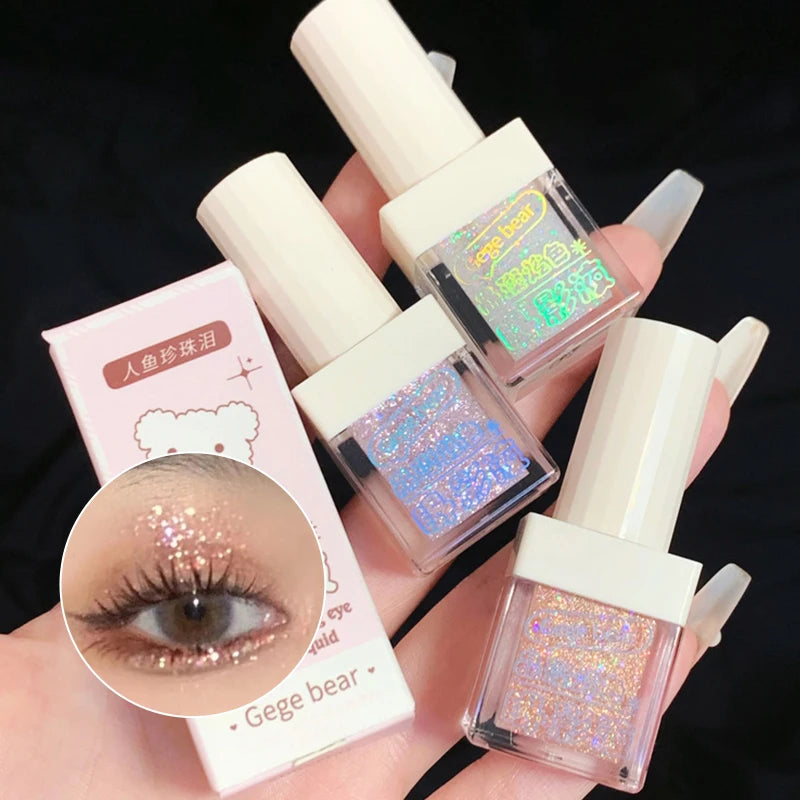 Liquid Glitter Eyeshadow – 6 Shades, Shimmer & Waterproof Liquid Glitter Eyeshadow QXL