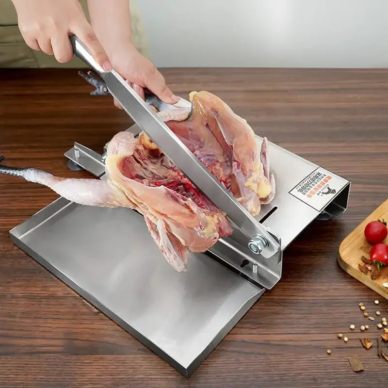 Stainless Steel Manual Meat & Bone Cutter Cleaver | S & M Meat & Bone Cleaver QXL