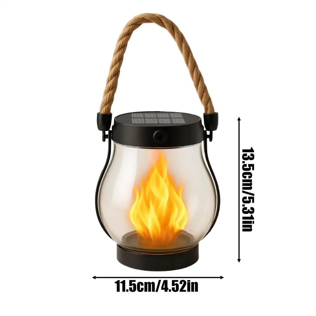 Solar Flickering Flame Lantern | Waterproof Halloween Garden Solar Garden Lantern QXL
