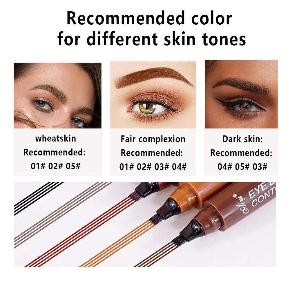 Waterproof Liquid Eyebrow Pencil – Long-Lasting, 5 Colors Liquid Eyebrow Pencil QXL