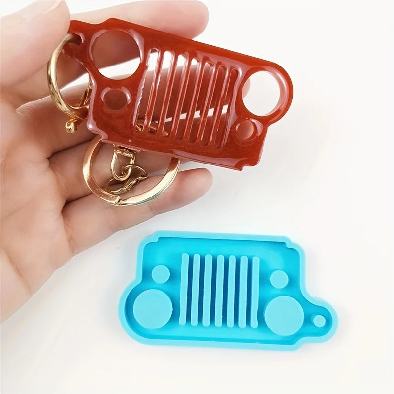 DIY Car Grill Keychain Silicone Resin Mold | Pendant Craft Silicone Resin Mold QXL
