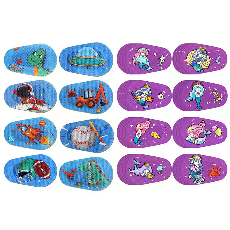 8-Pack Kids Adhesive Eye Patches | Breathable Cartoon Design Kids Eye Patches QXL