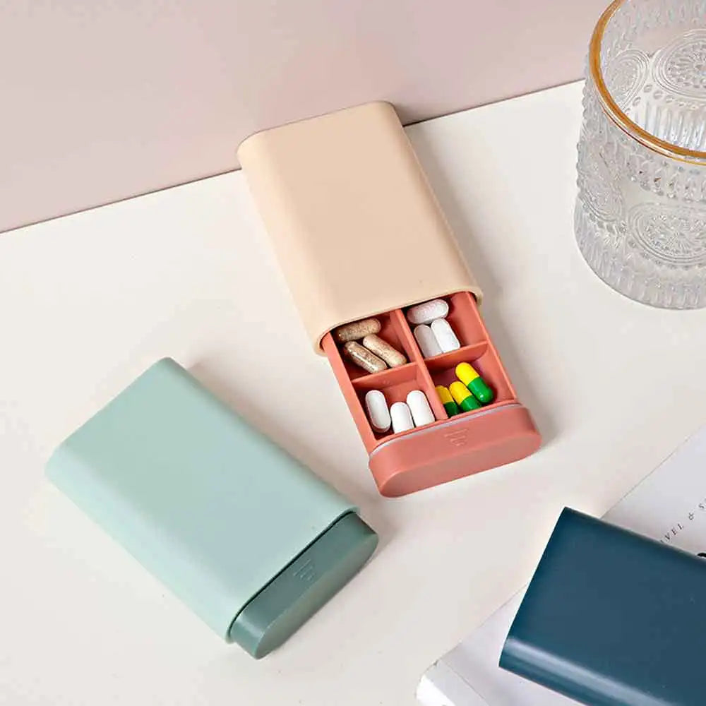 Portable 7-Day Pill Organizer | 6-Grid Travel Vitamin Case Pill Organizer QXL