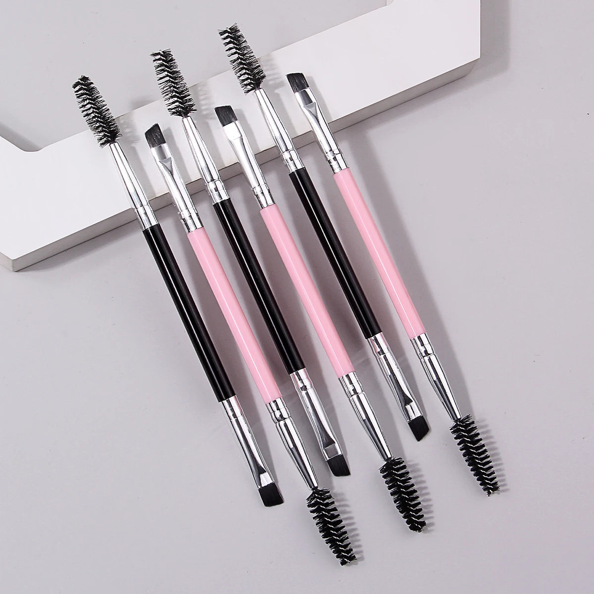 KOSSHOW 6-Pc Double-End Eyebrow & Lash Brush Set Eyebrow Brush Set QXL